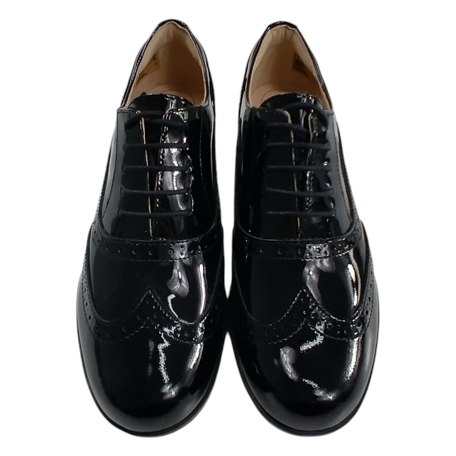 Clarks Black Patent Hamble Oak Brogue