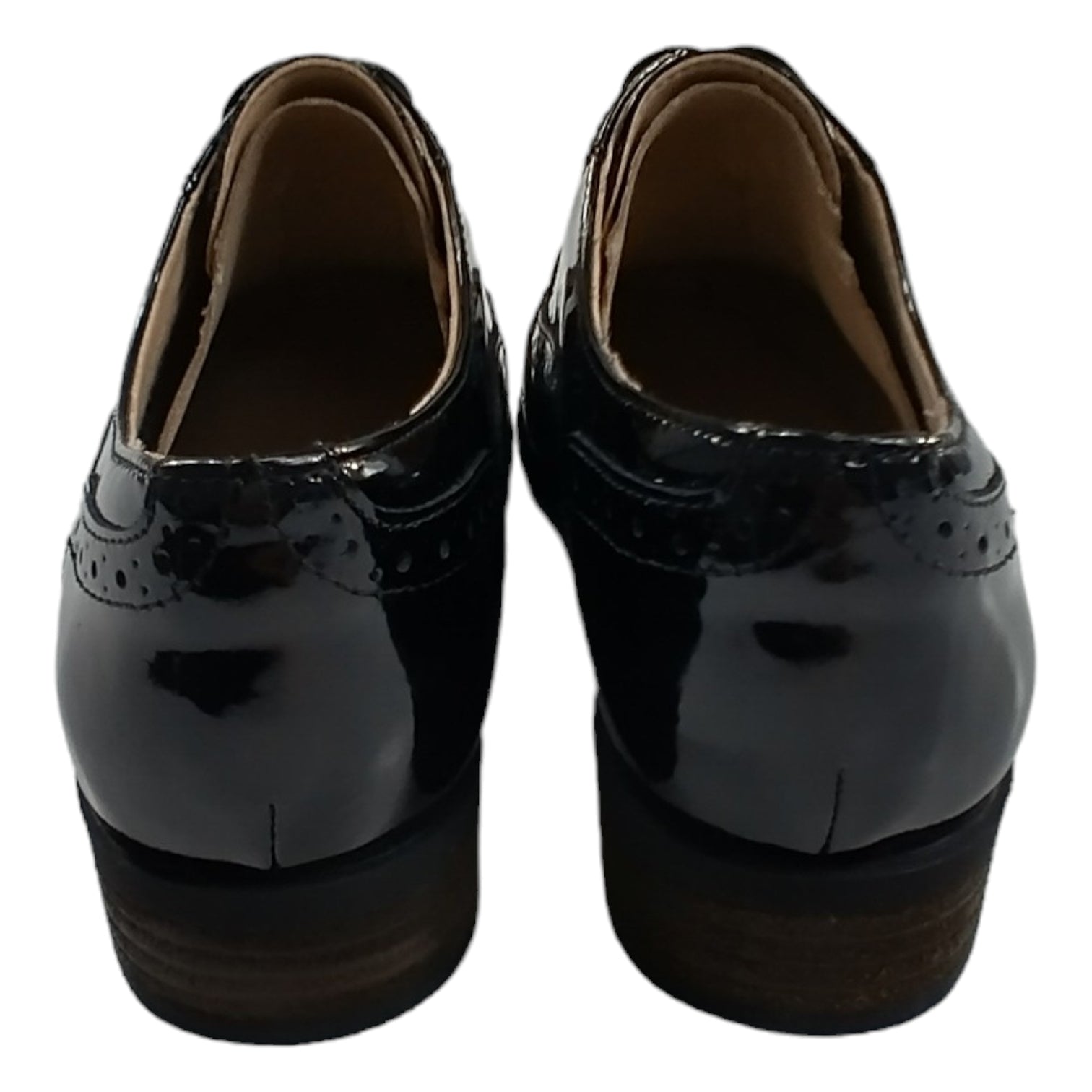Clarks Black Patent Hamble Oak Brogue