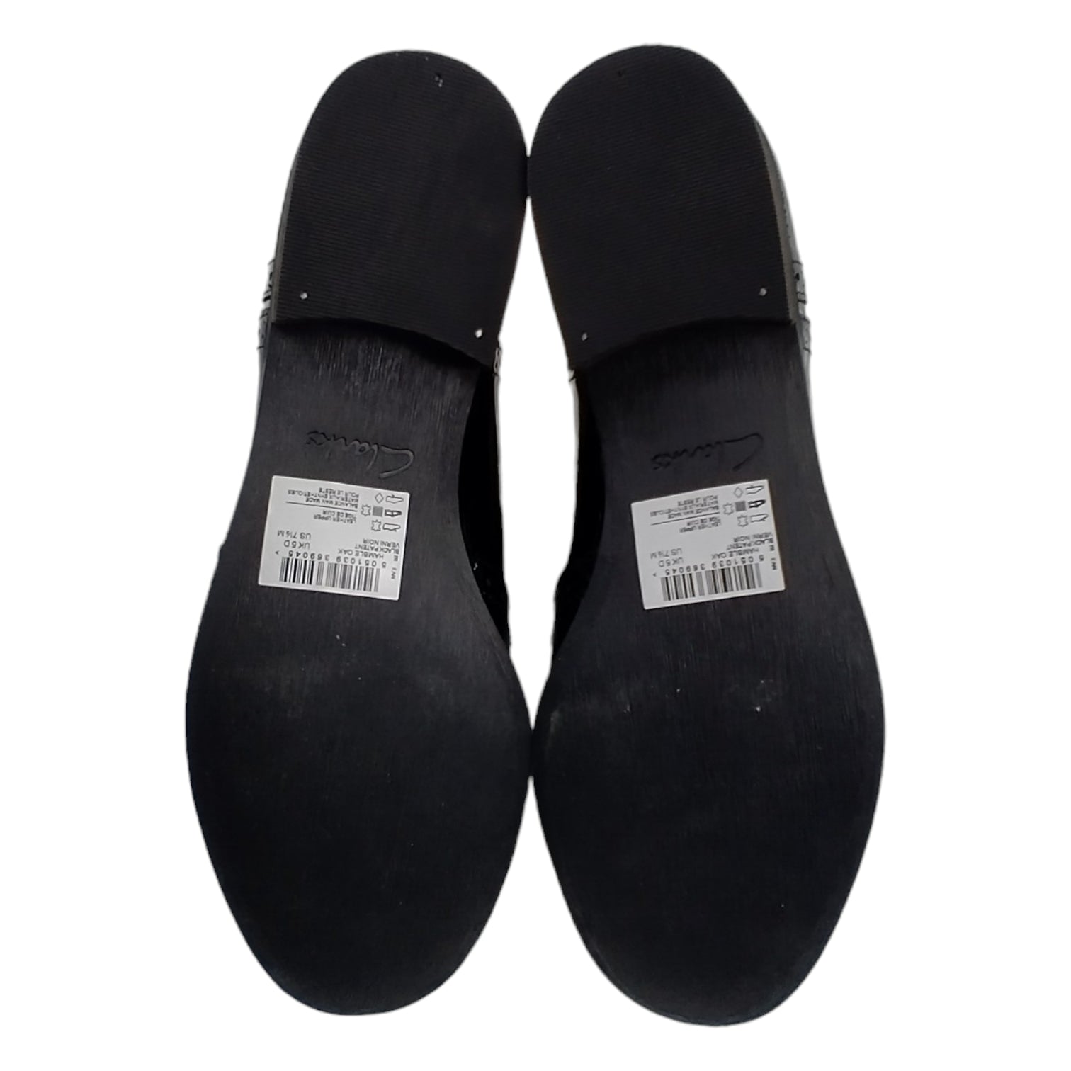 Clarks Black Patent Hamble Oak Brogue