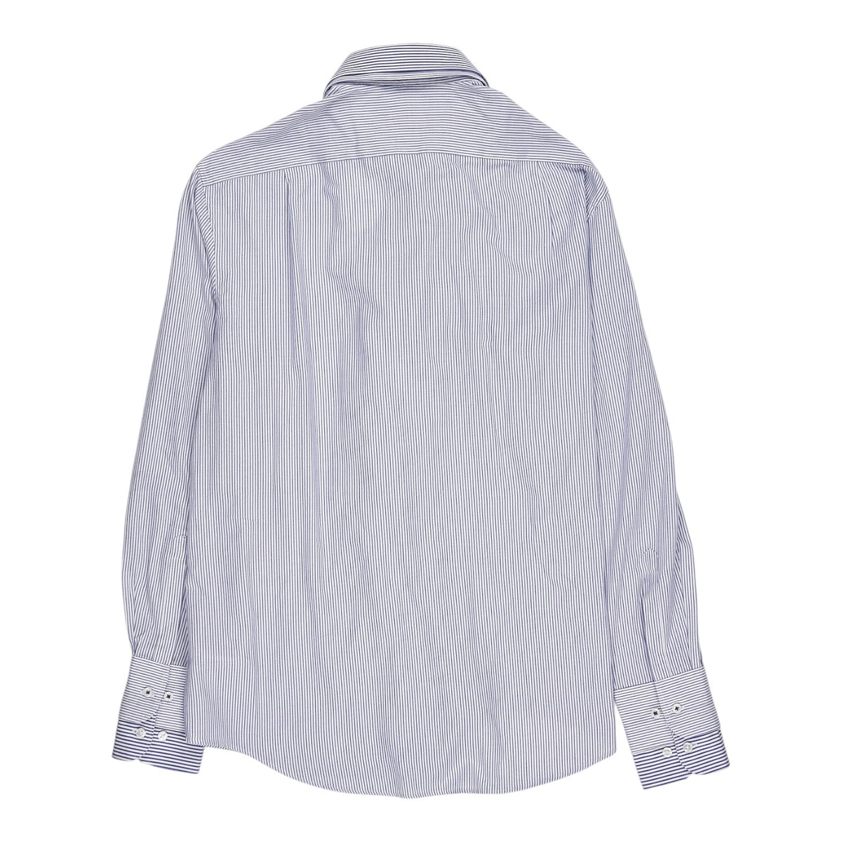 Owen Edward Snaith Blue Striped Wave Fishwife Shirt