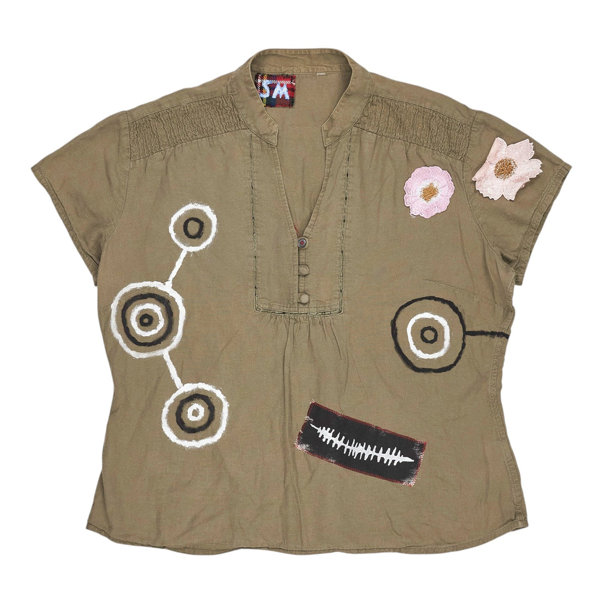 Made by Sean Marsh Khaki Upcycled Blouse