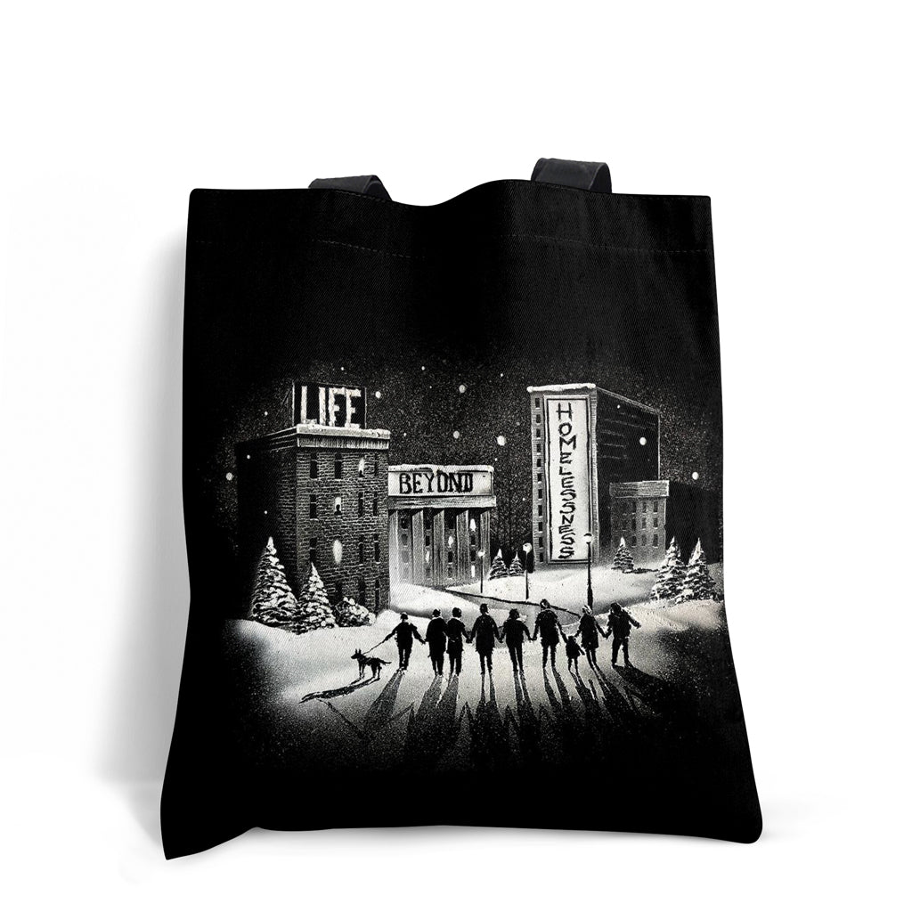 Snow Windows x Crisis Tote Bag - Exclusive "Life Beyond Homelessness" Design