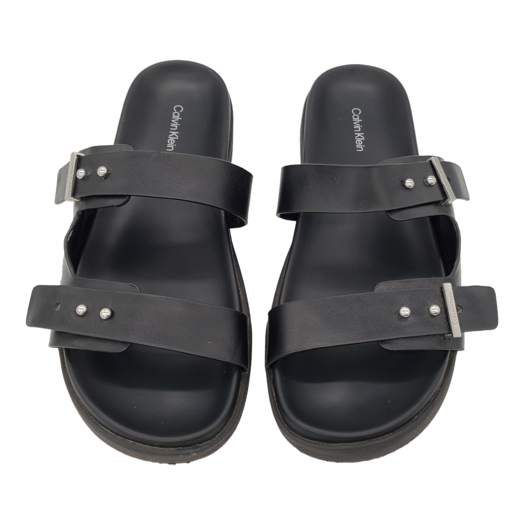 Calvin Klein Black Ergonomic Slides