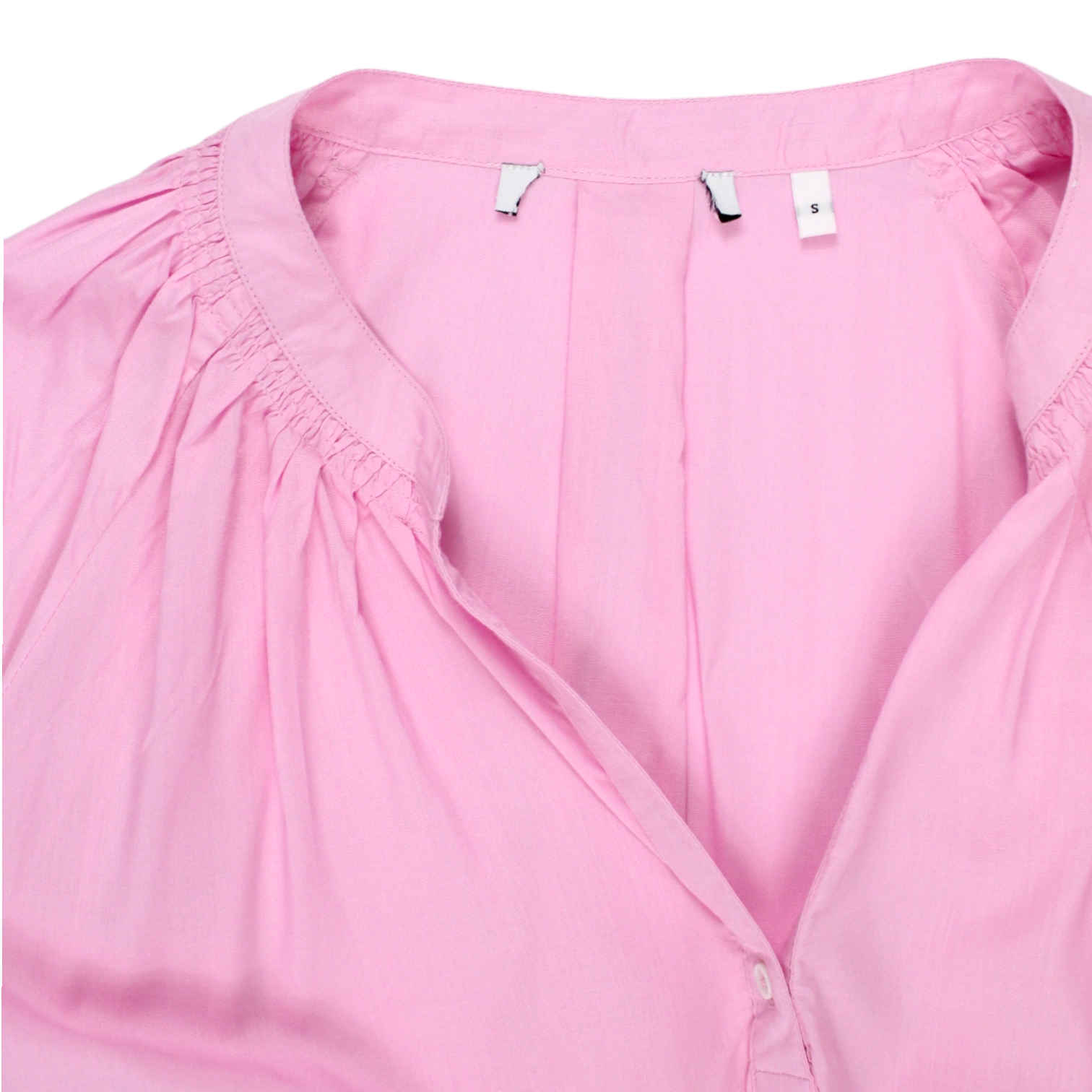 NRBY Pink Gathered Neckline Shirt - Sample