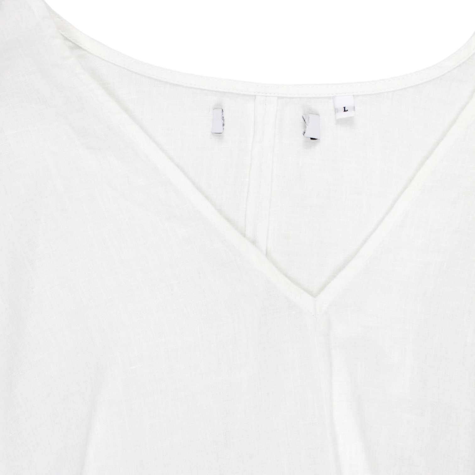 NRBY White Linen Tie-Front Shirt - Sample
