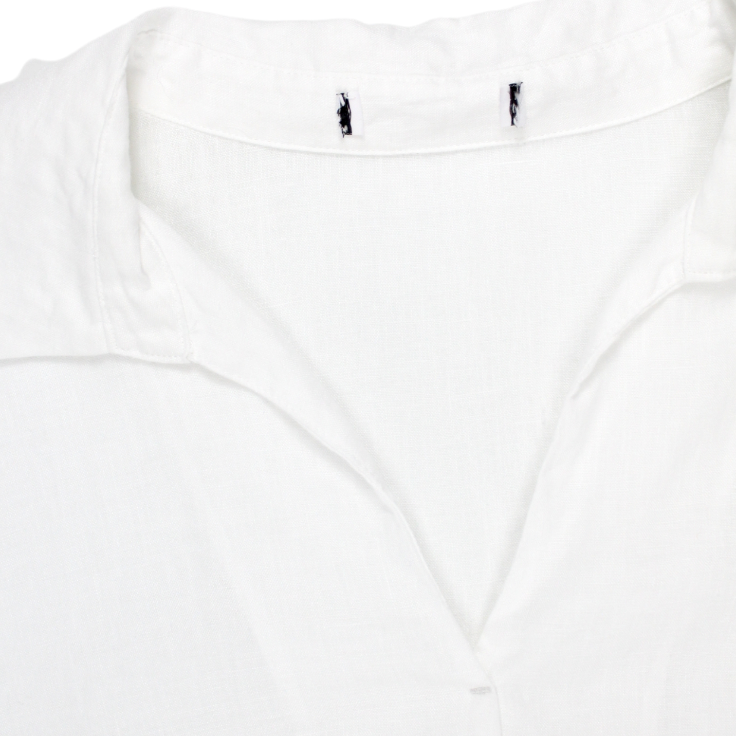 NRBY White Shelly Linen Dress - Sample