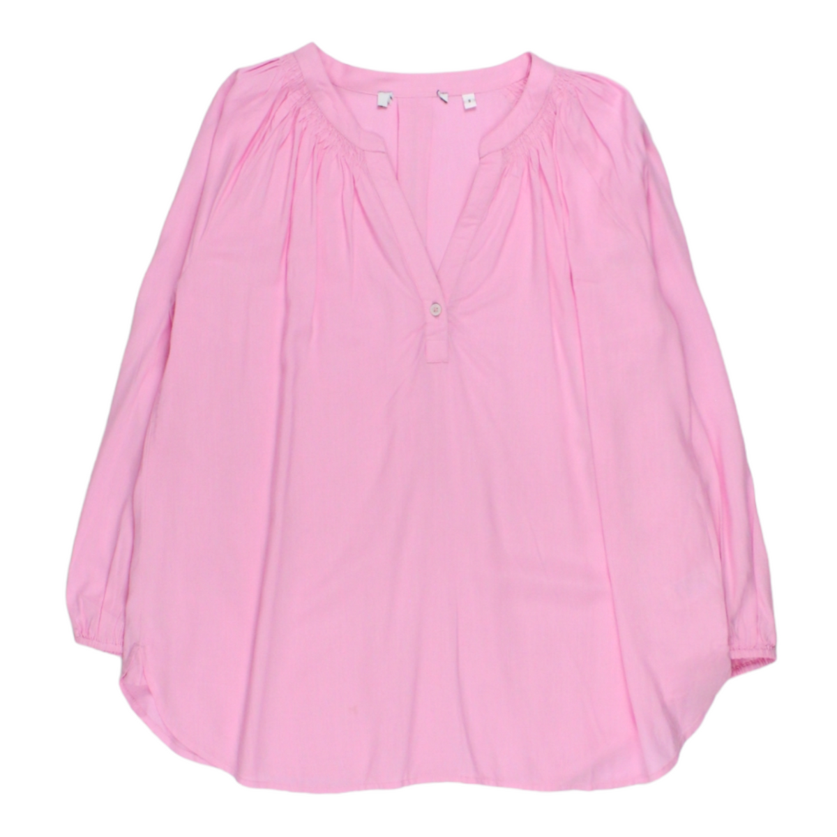 NRBY Pink Gathered Neckline Shirt - Sample
