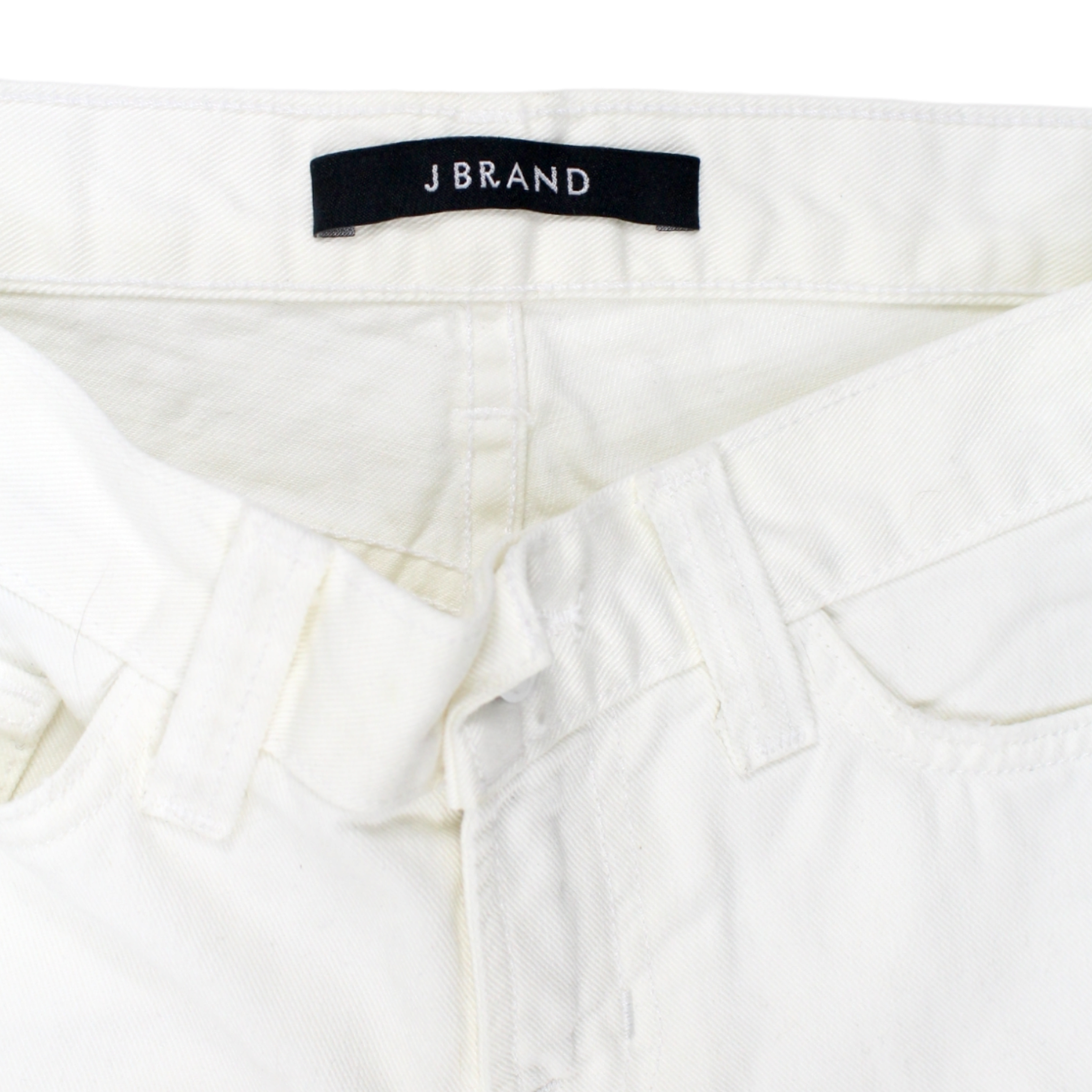 J Brand White Distressed Cut-Off Shorts