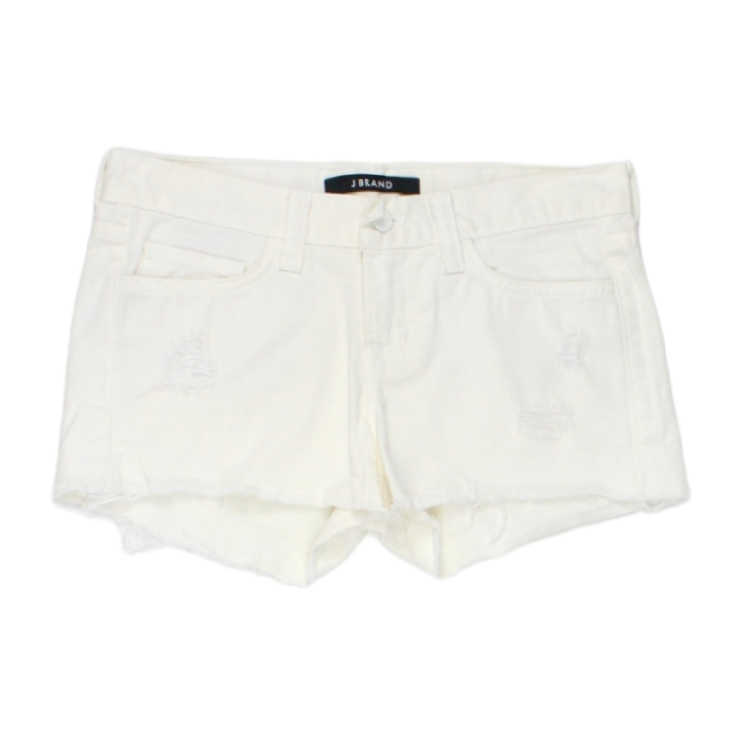 Distressed hot sale white shorts