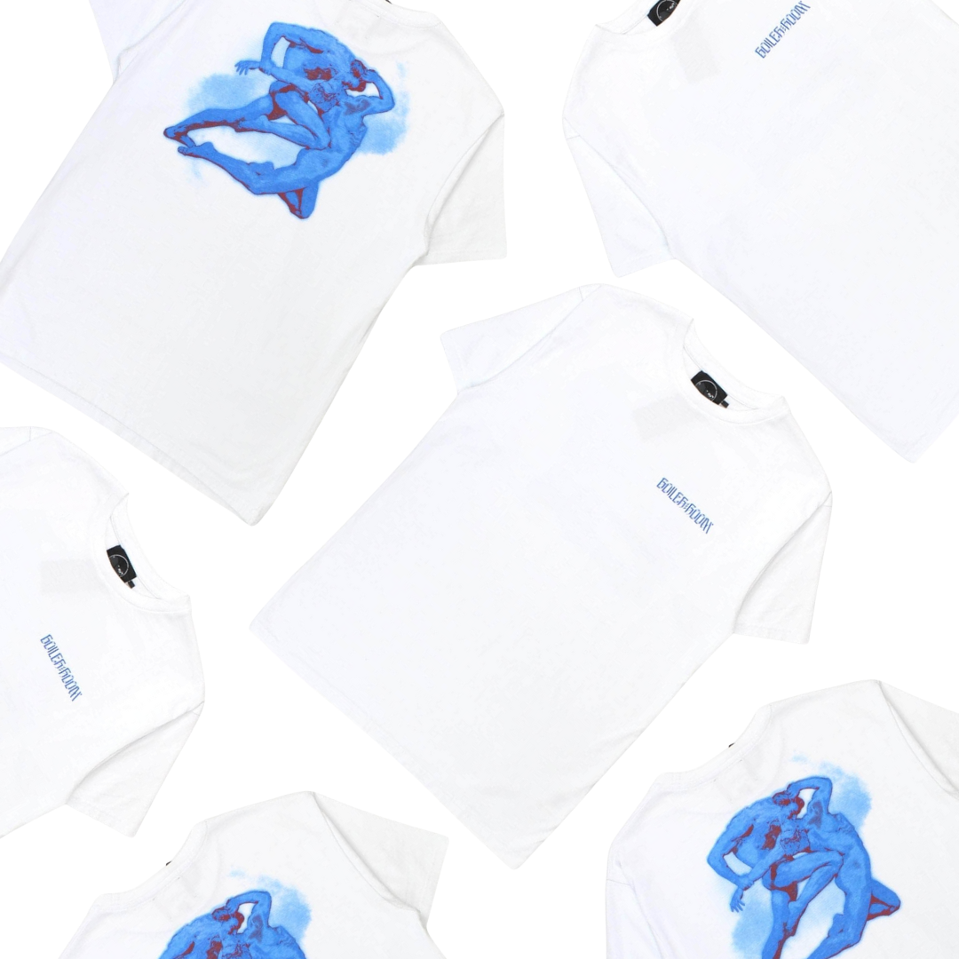 x30 Men's Boiler Room White & Blue Printed Graphic T-shirt Bundle