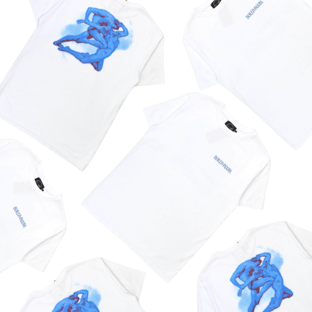 x20 Men's Boiler Room White & Blue Printed Graphic T-shirt Bundle