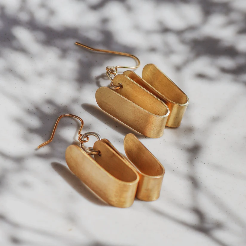 Brass Zora Earrings By Pivot