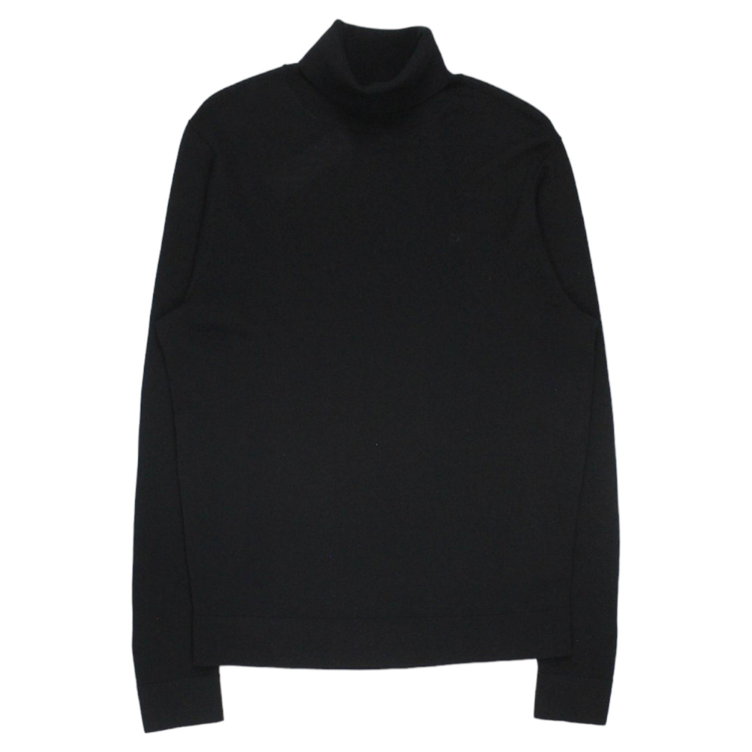Calvin Klein Black Wool Polo Neck Jumper