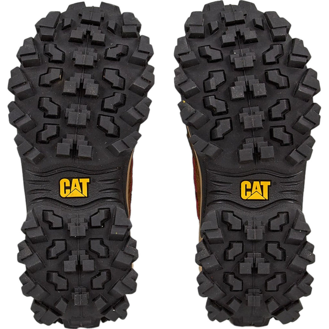 CAT Brown Red Intruder Beta Suede Trainers
