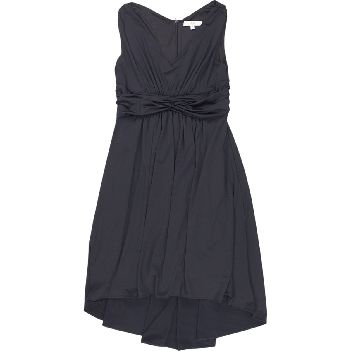 Ripe Black Polyester Ruched Midi Dress