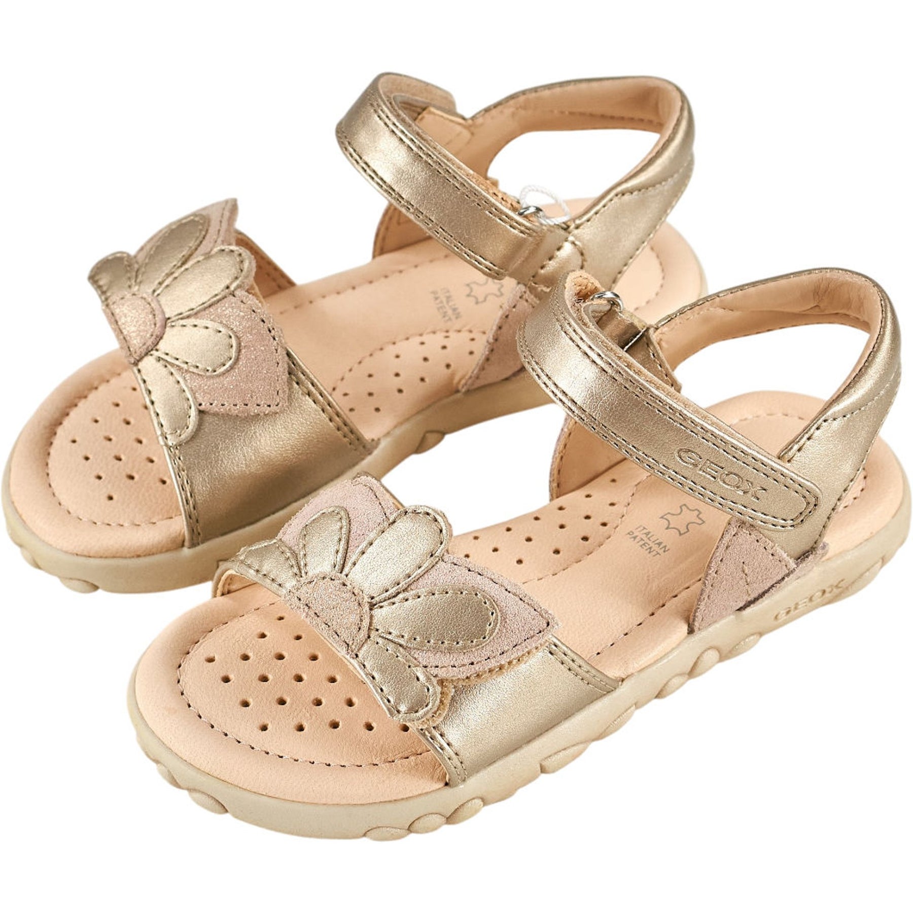 Geox Gold Flower Kids Sandals