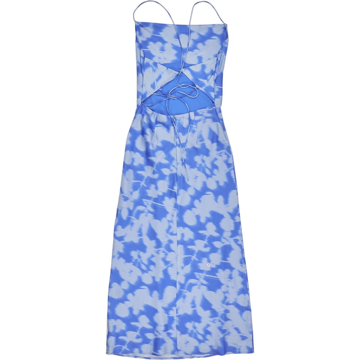 OMNES Blue River Blurred Floral Dress