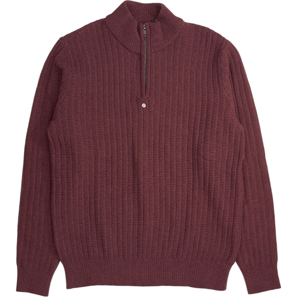 Lands' End Burgundy Ribbed Knit Jumper