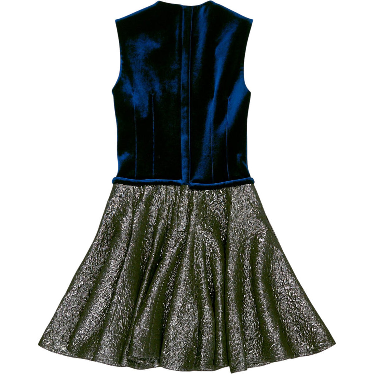 Emilia de la Morena Blue Velvet Dress