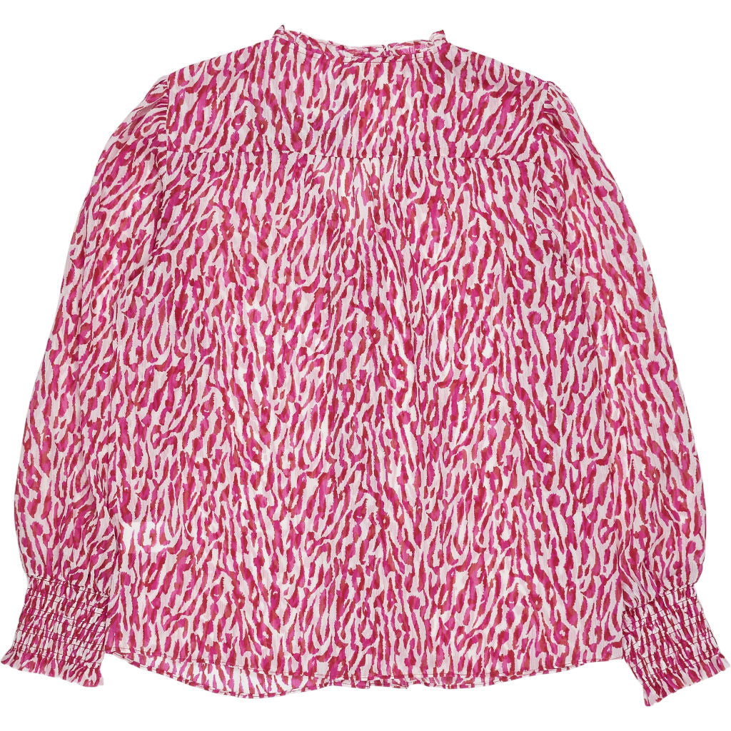 Hush Pink Abstract Emilie V-Neck Blouse
