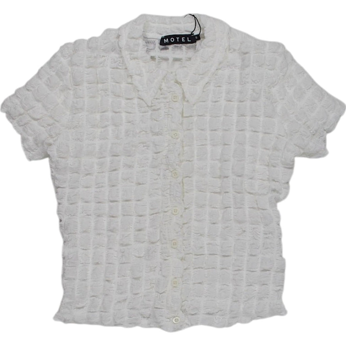 Motel White Bubble Jersey Yein Shirt