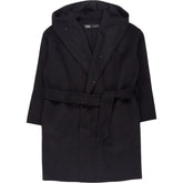 Zara Black Faux Fur Trim Coat
