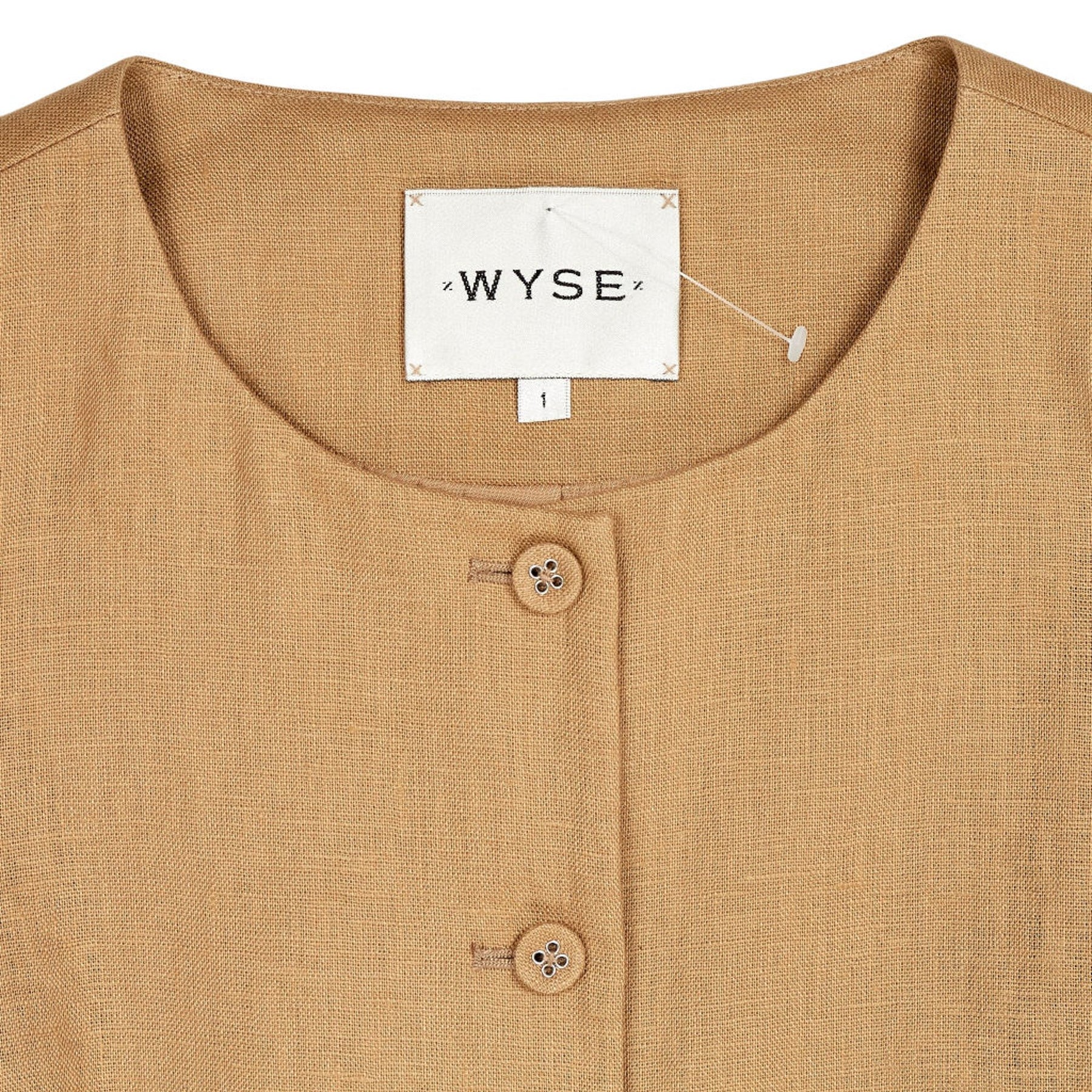 Wyse Tan Silvie Linen Waistcoat