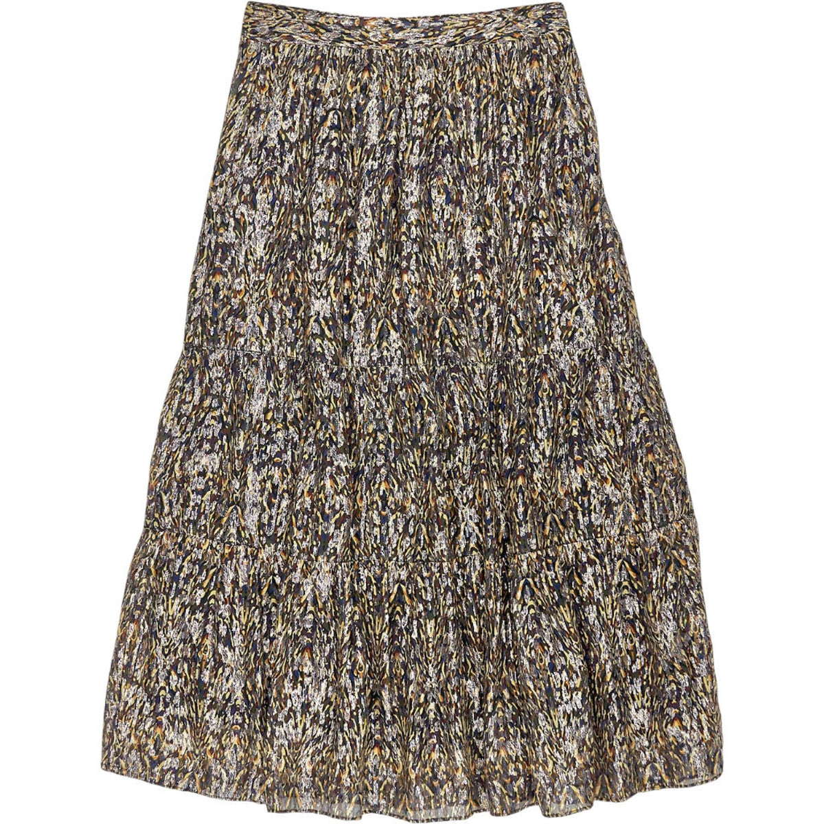 Ba&sh Multicoloured Pleated Midi Skirt