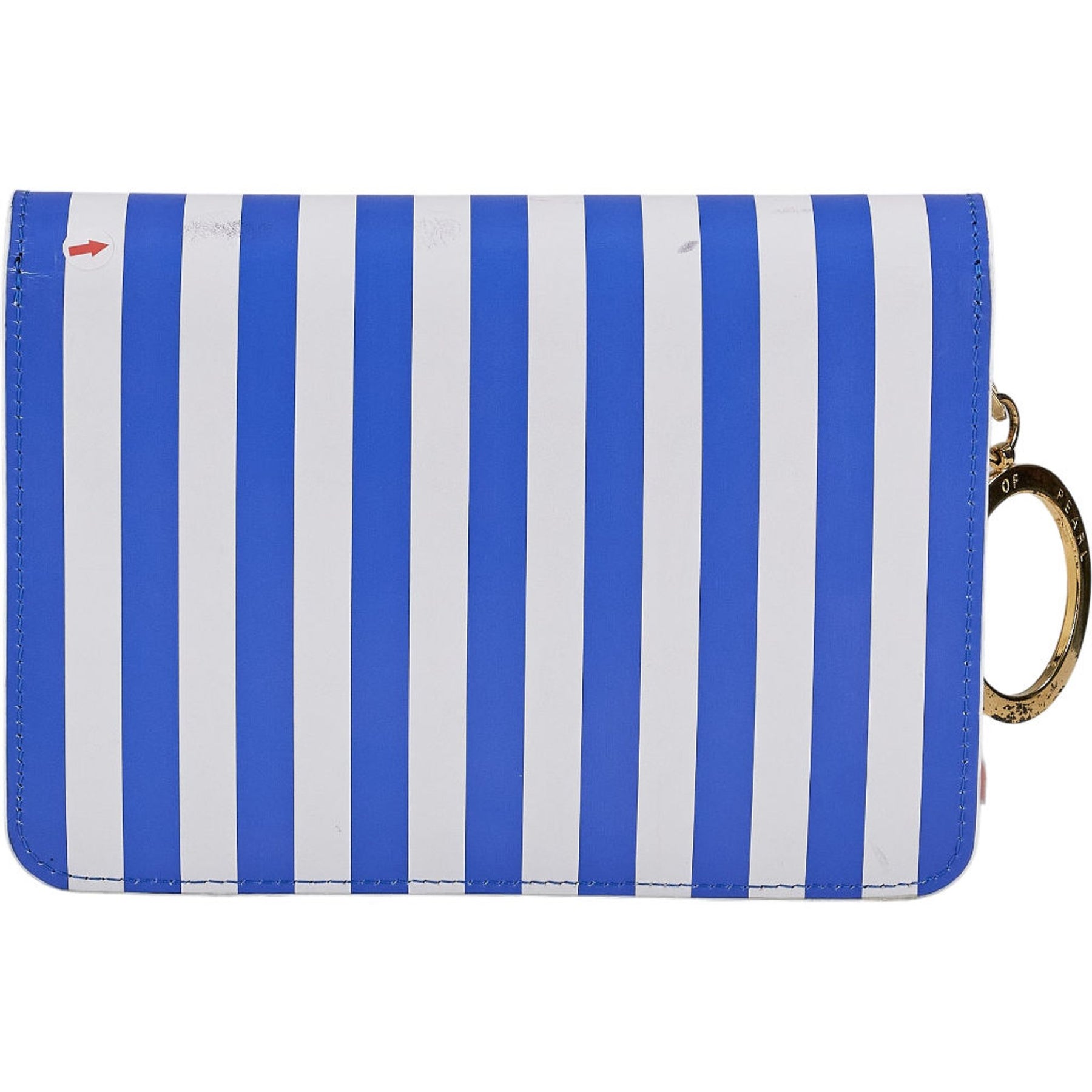 Mother of Pearl Blue White Striped Handbag