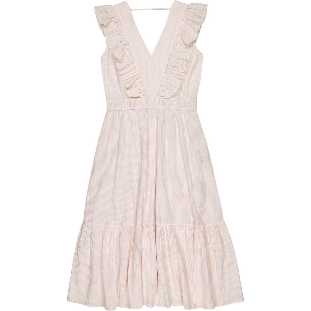 BENSIMON Pink Ruffle Midi Dress