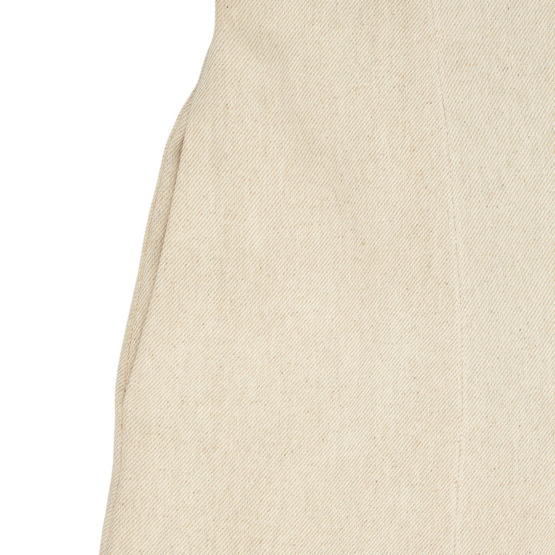 Albaray Beige Square Neck Button Dress