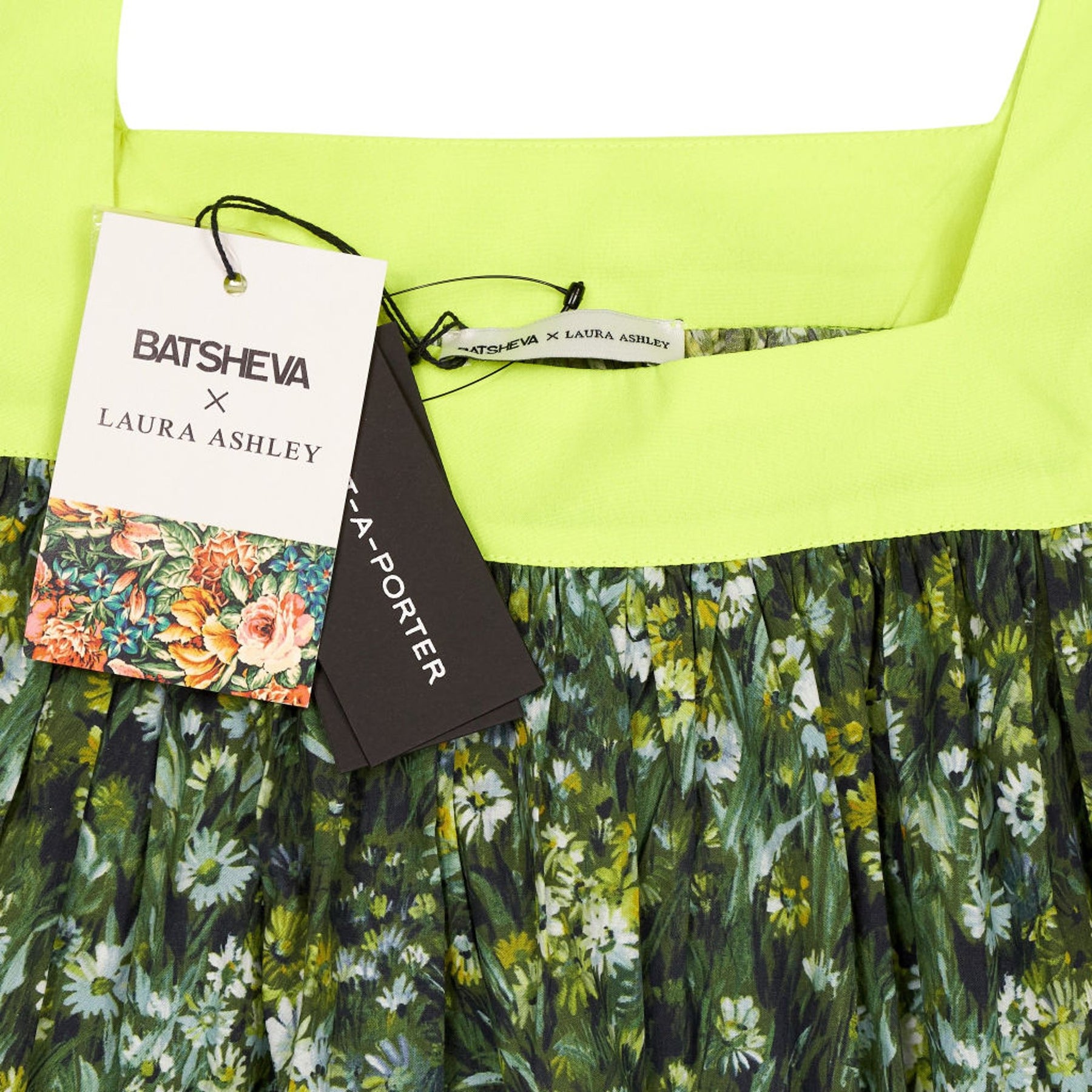 Batsheva X Laura Ashley Green Floral Bembridge Dress