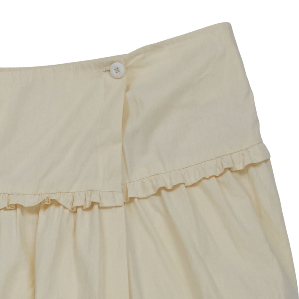 Motel Cream Kasya Ruffle Midi Skirt