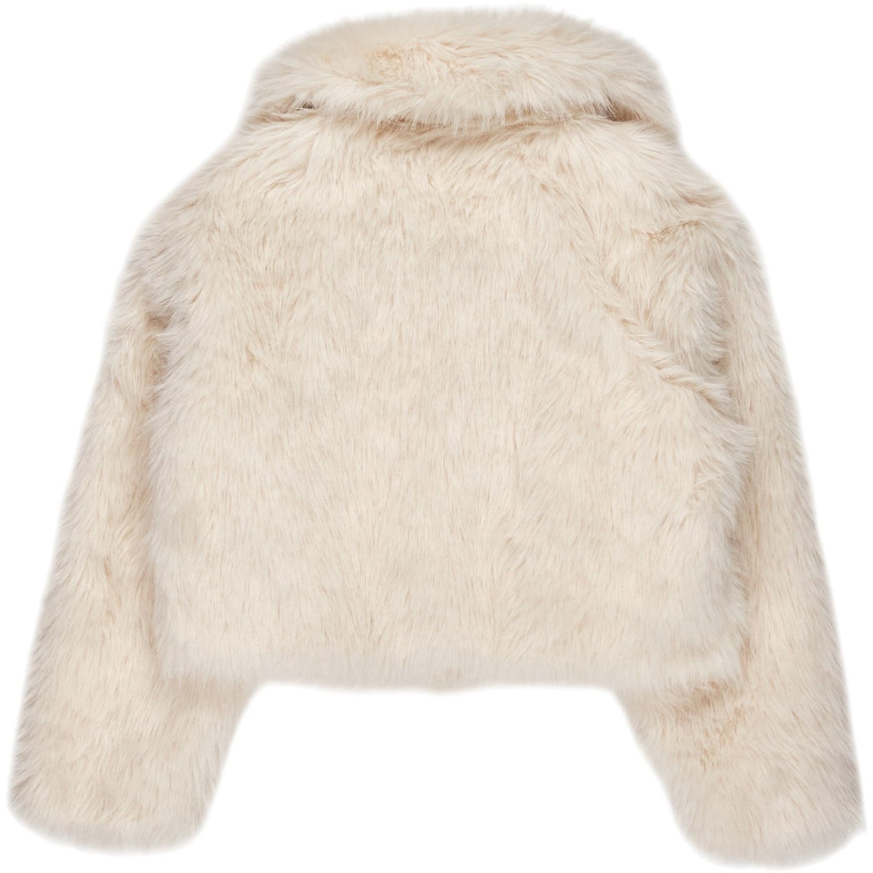 Pull & Bear Cream Faux Fur Coat