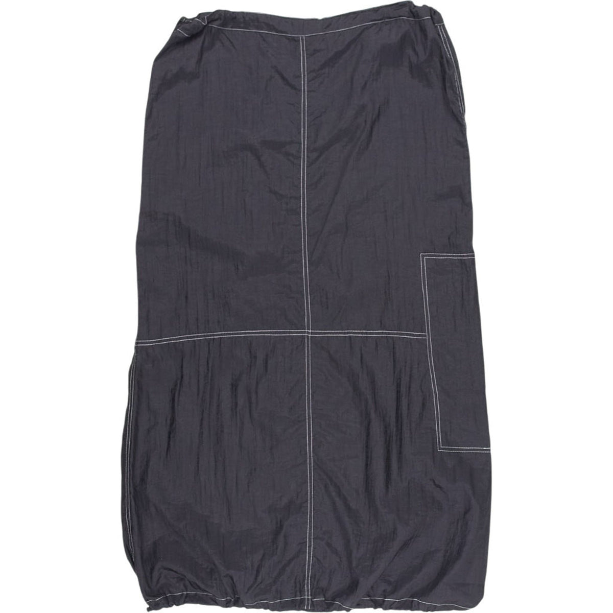 Motel Black Parachute Drawstring Skirt