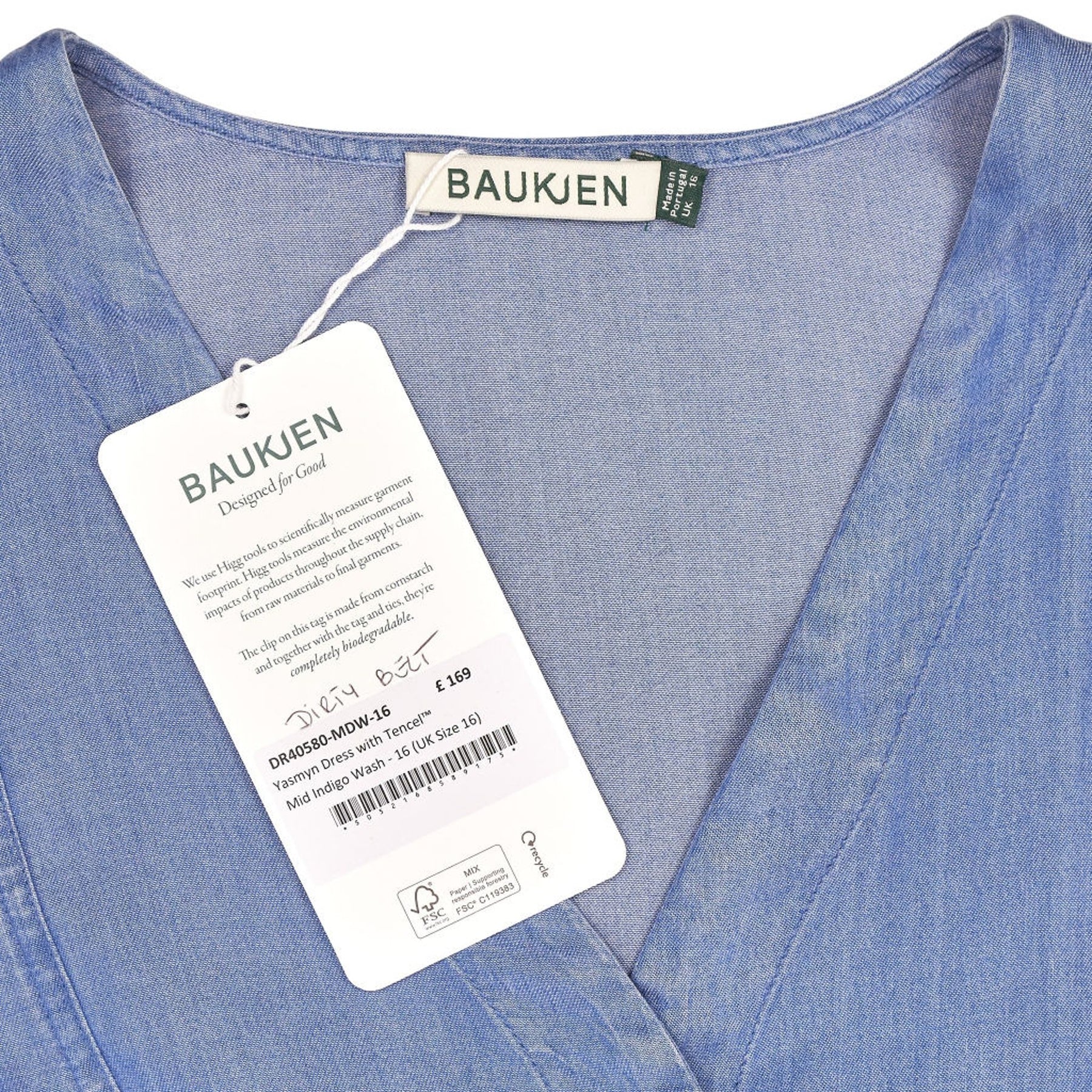 Baukjen Blue Yasmin Tencel Midi Dress