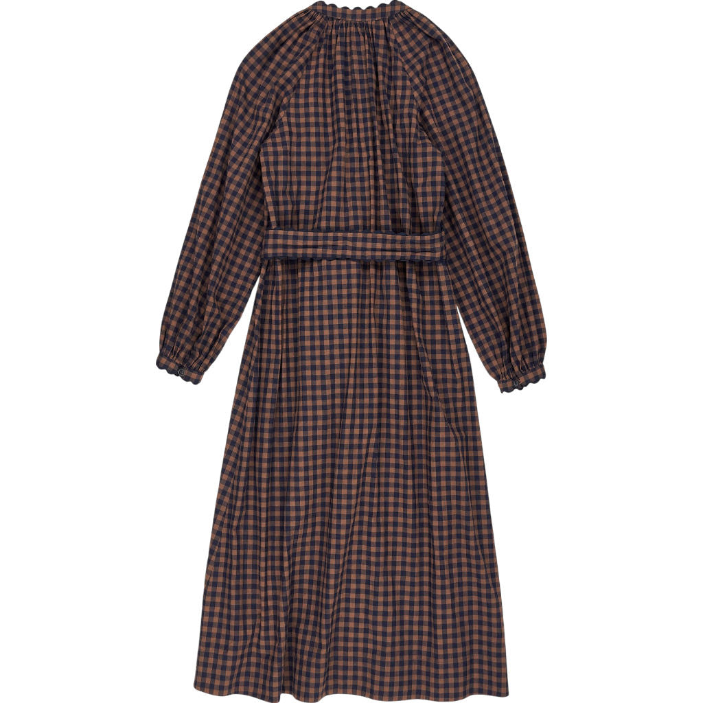 Wyse Brown Check Raglan Dress UK 8