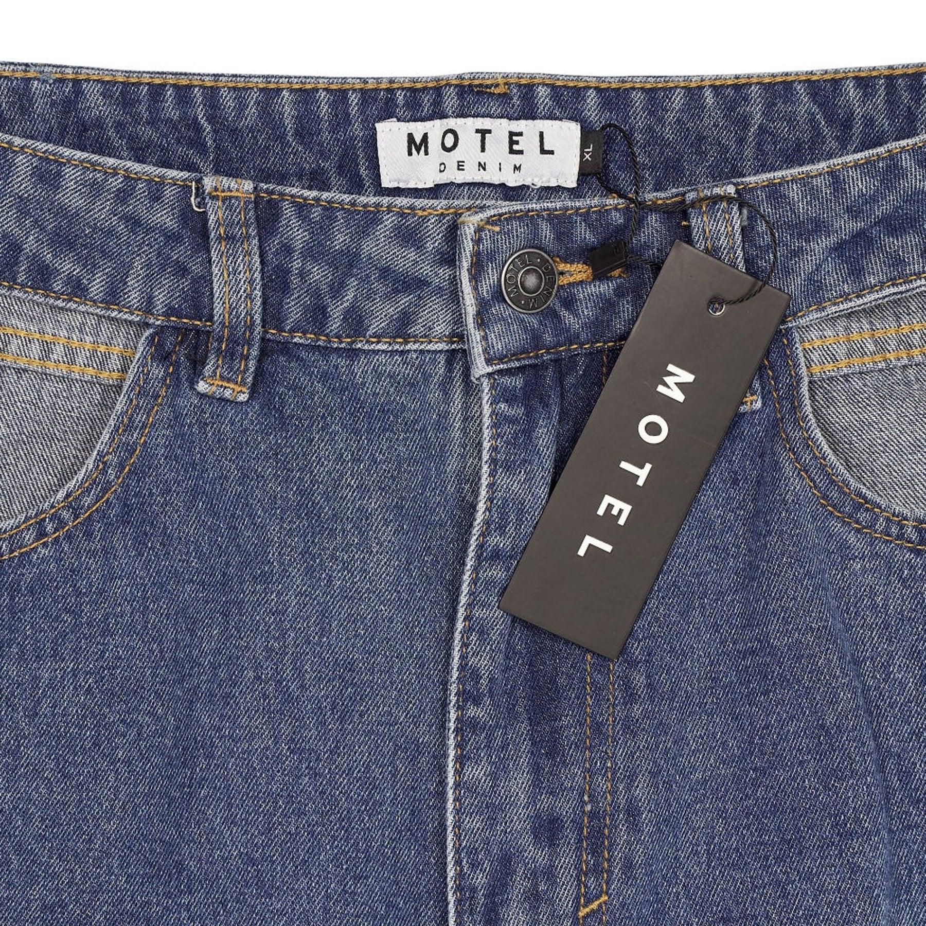 Motel Blue Straight Leg Jeans