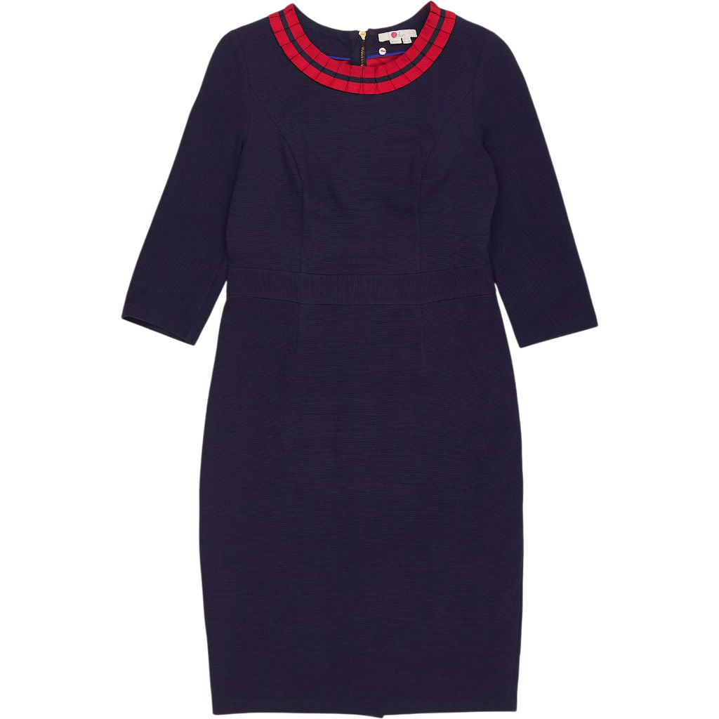 Boden Navy Red Trim Dress