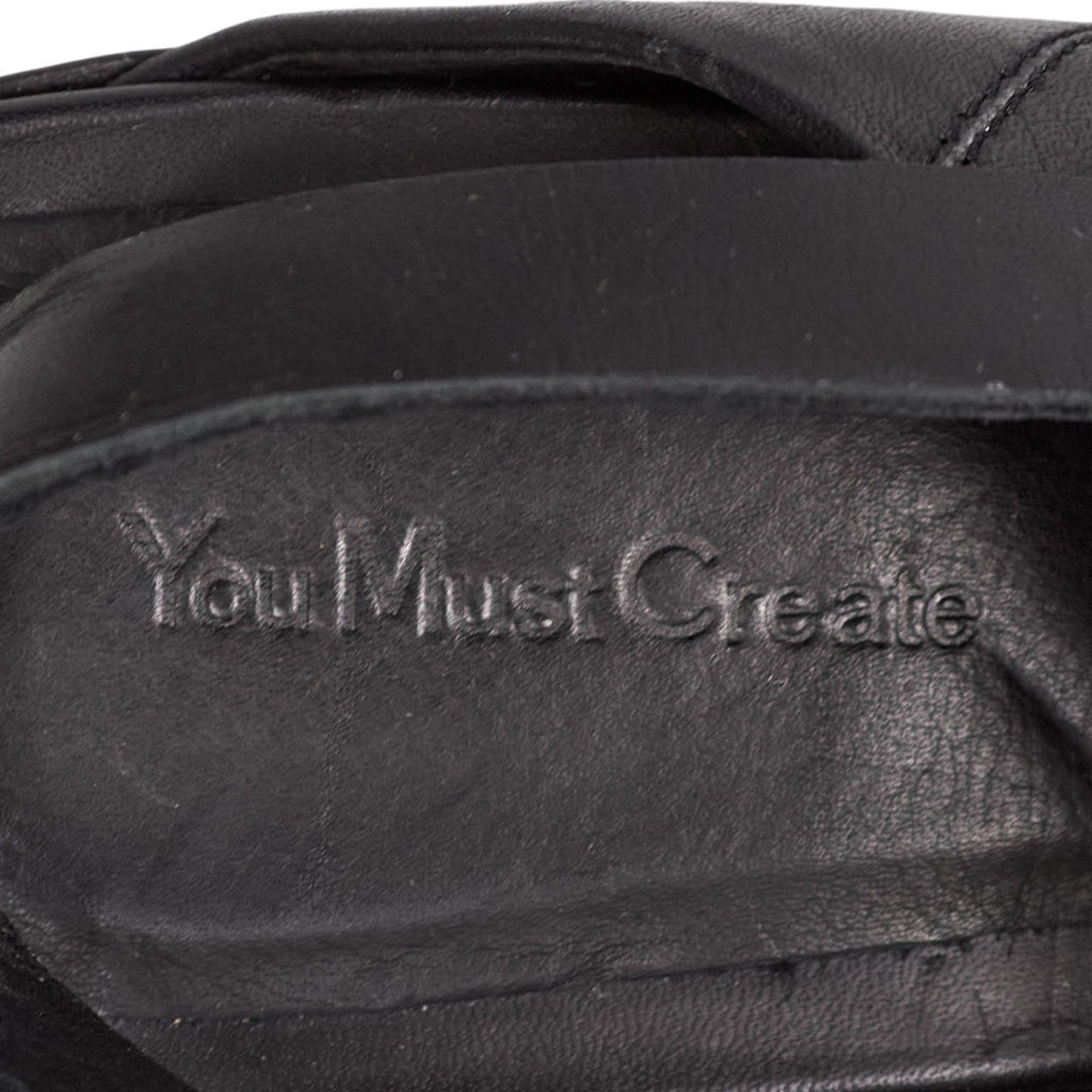 YMC Black Leather Slingback Shoes