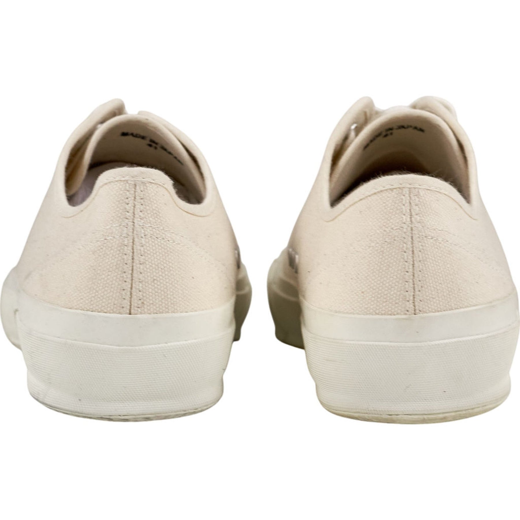 YMC Cream Canvas Trainers