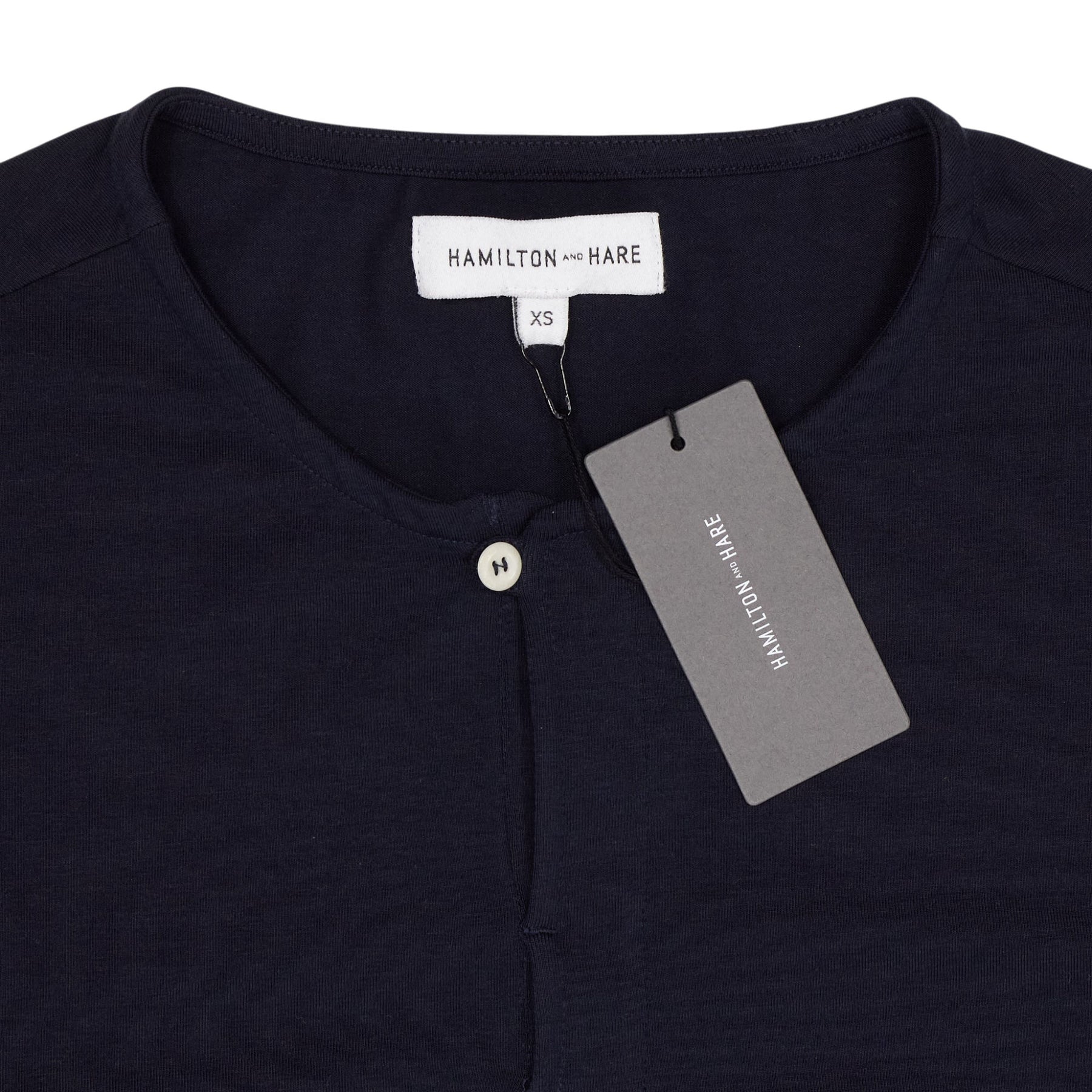 Hamilton and Hare Navy Long Sleeve Henley Set
