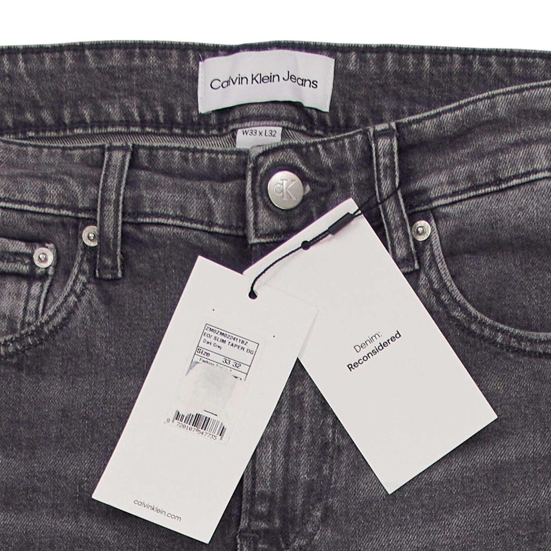 Calvin Klein Grey Slim Taper Jeans W33 x L32
