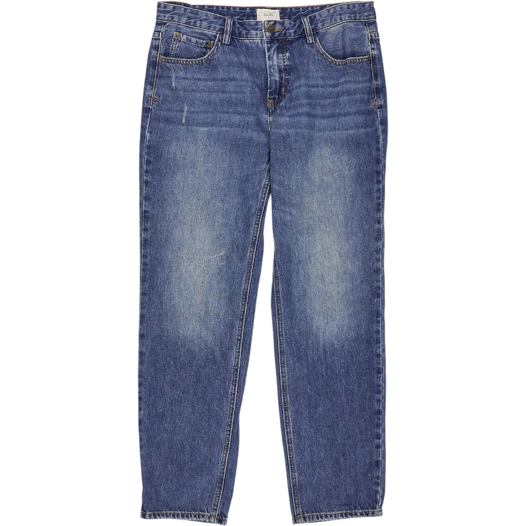 Hush Blue Cotton Straight Jeans