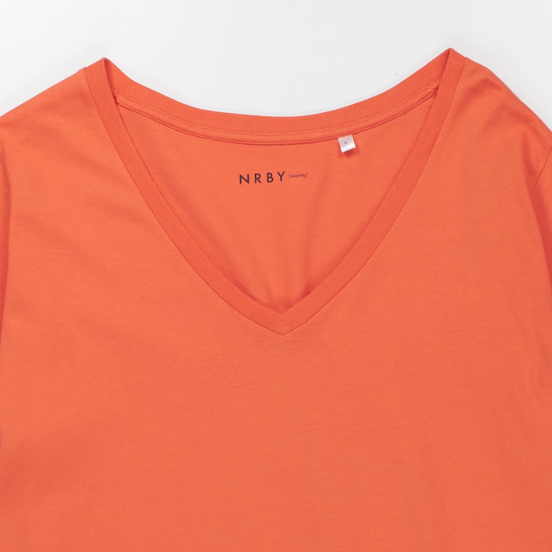 NRBY Orange V-Neck T-Shirt
