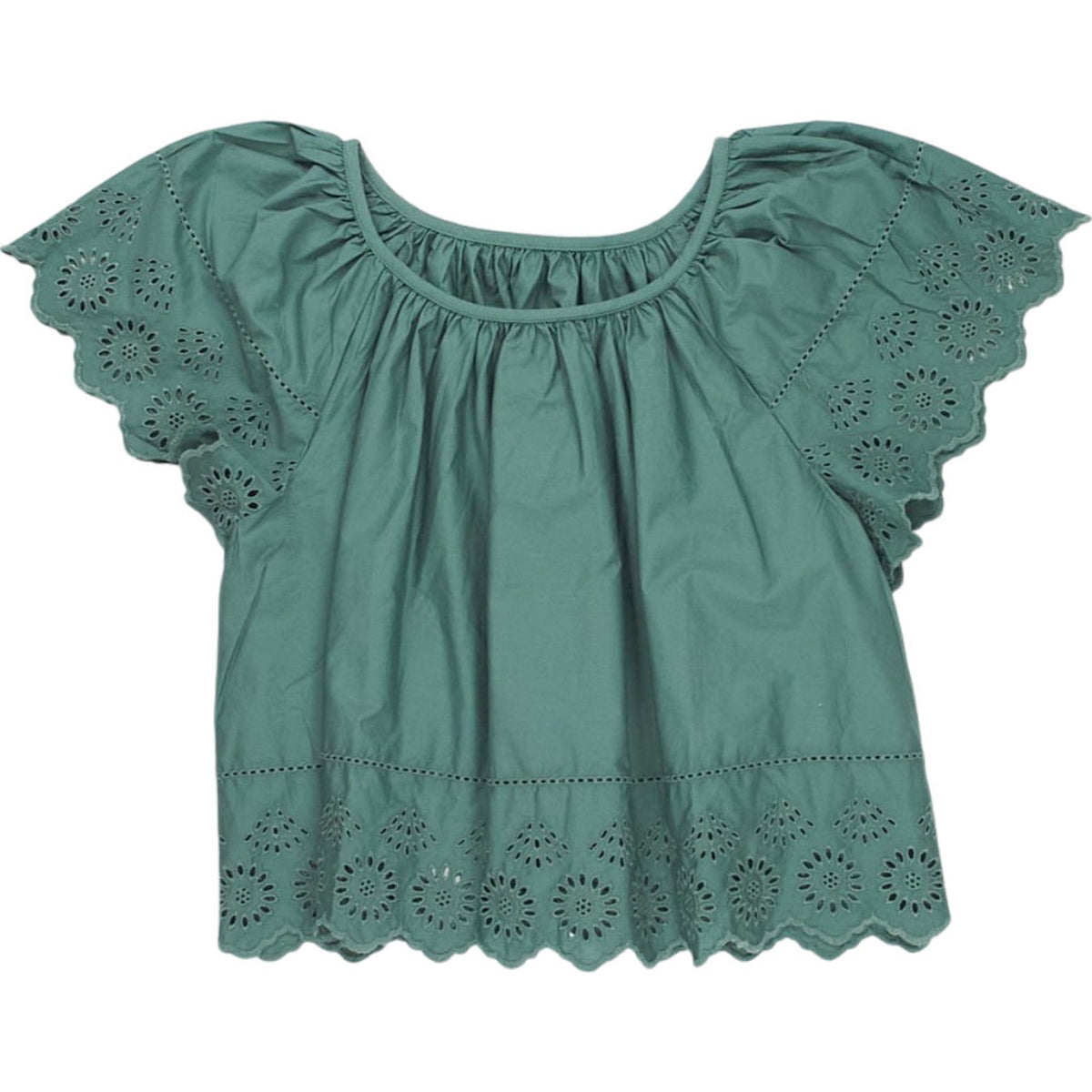 GAP Green Broderie Anglais Top