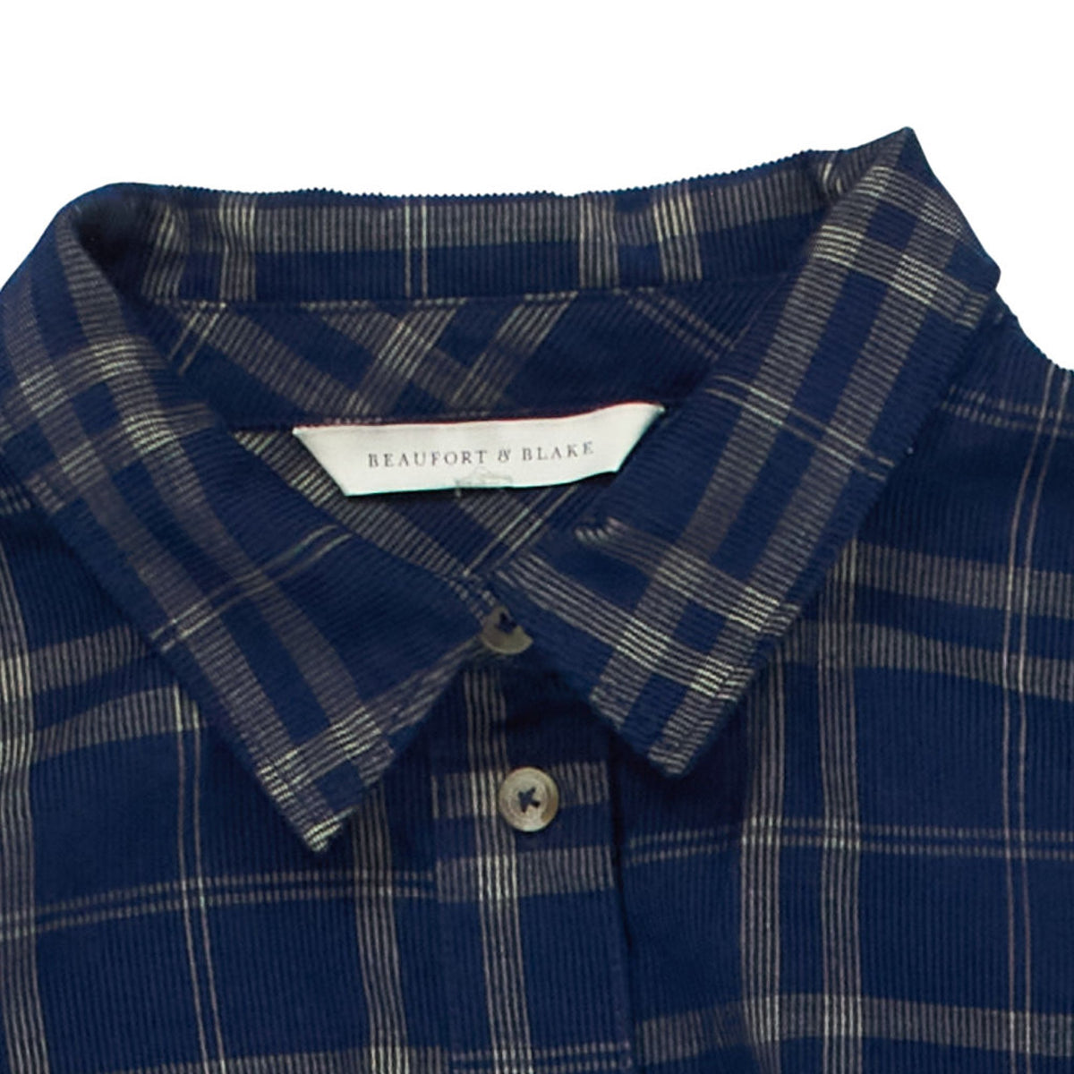 Beaufort & Blake Navy Check Shirt Dress