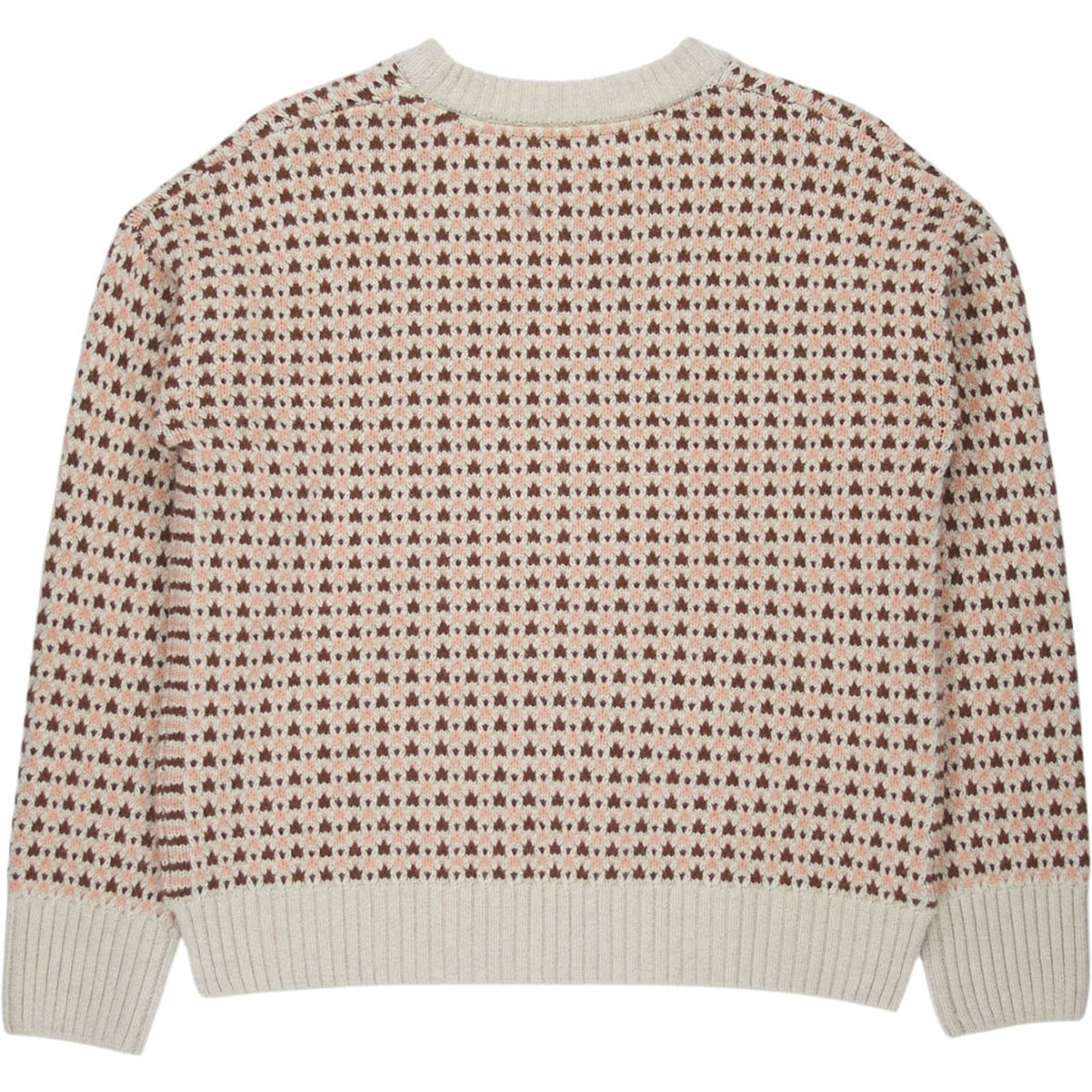 Beaufort & Blake Beige Patterned Jumper Sample - size label removed