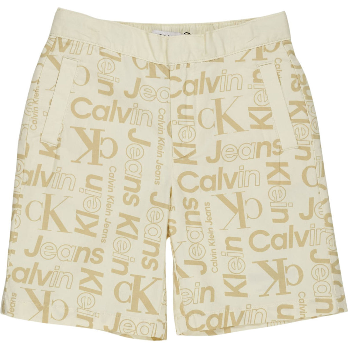 Calvin Klein Beige CK AOP Skater Shorts