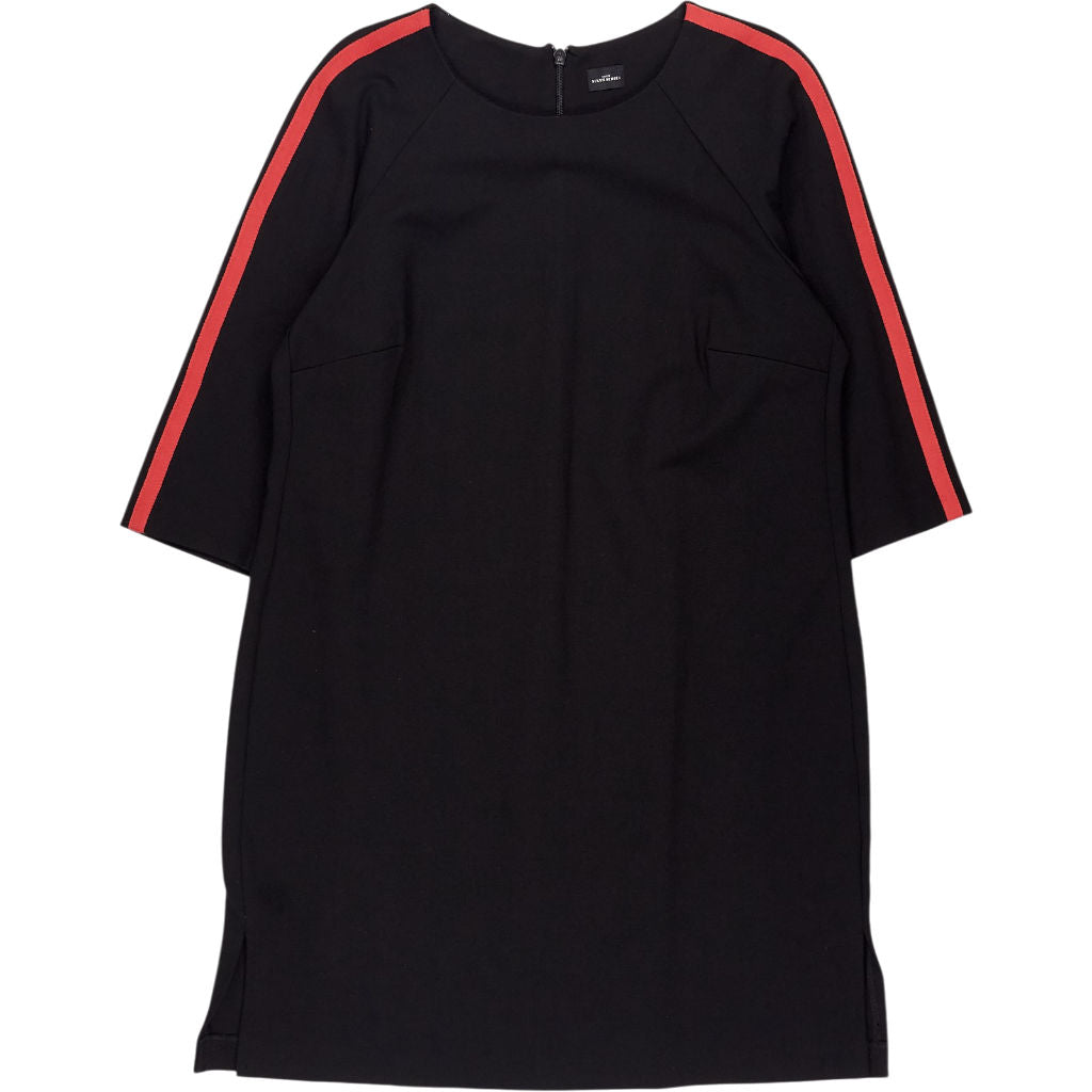 Your Sixth Sense Black Dress with Red Stripe
